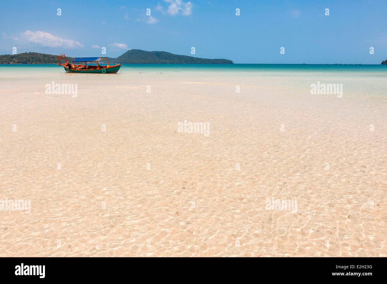 La côte Sud Cambodge Sihanoukville province Kompong chanson l'île de Koh Rong Samloem Saracen Bay Beach Banque D'Images