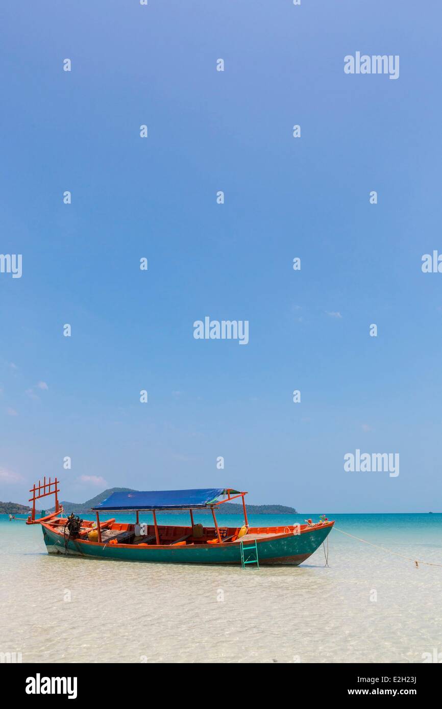 La côte Sud Cambodge Sihanoukville province Kompong chanson l'île de Koh Rong Samloem Saracen Bay Beach Banque D'Images