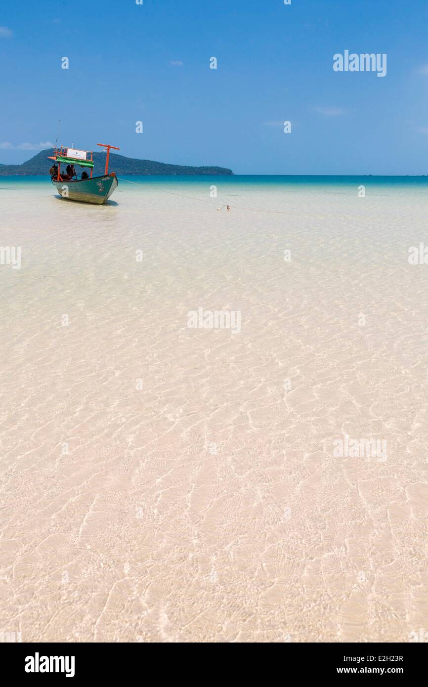 La côte Sud Cambodge Sihanoukville province Kompong chanson l'île de Koh Rong Samloem Saracen Bay Beach Banque D'Images