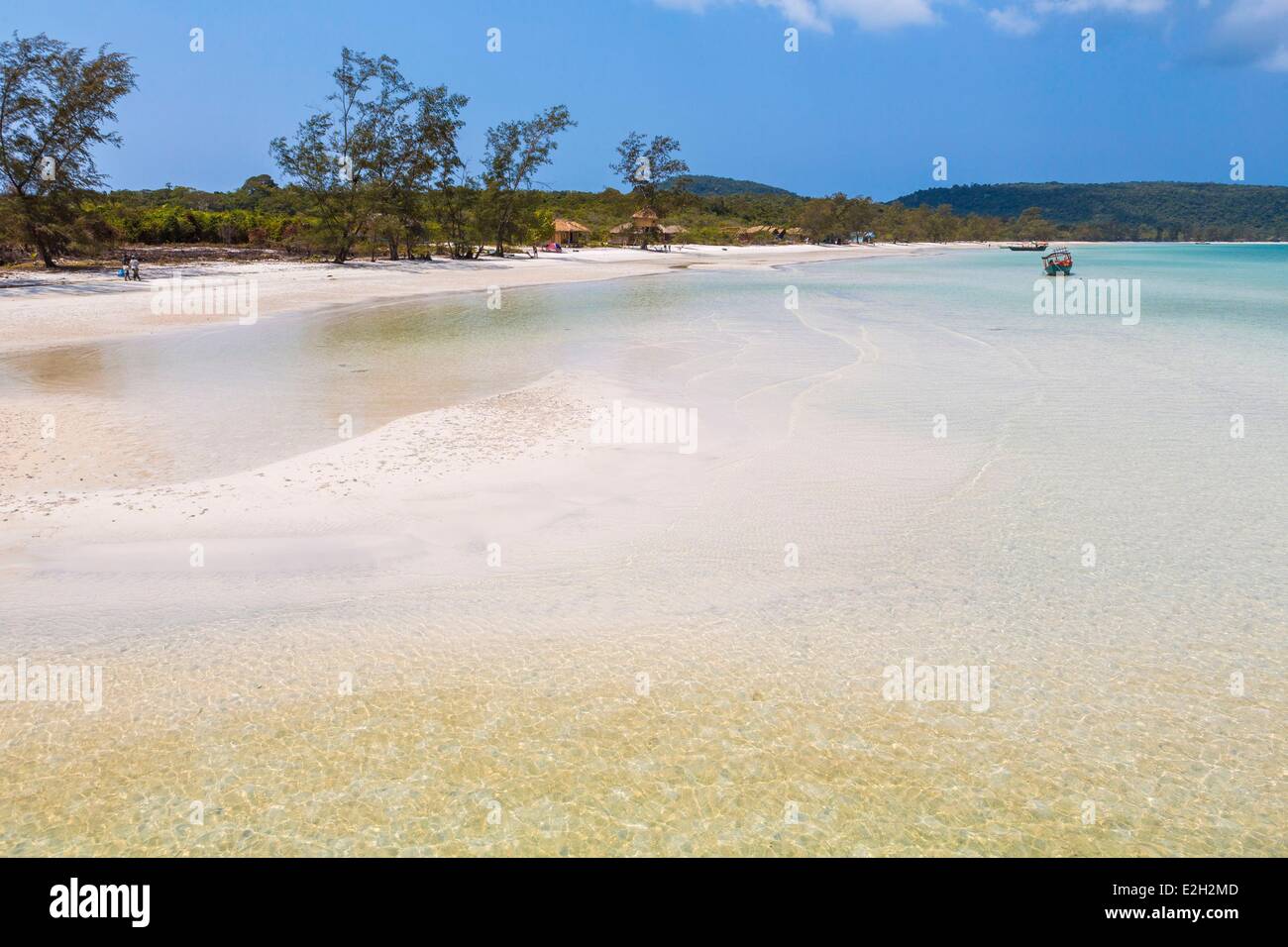 La côte Sud Cambodge Sihanoukville province Kompong chanson l'île de Koh Rong Samloem Saracen Bay Beach Banque D'Images