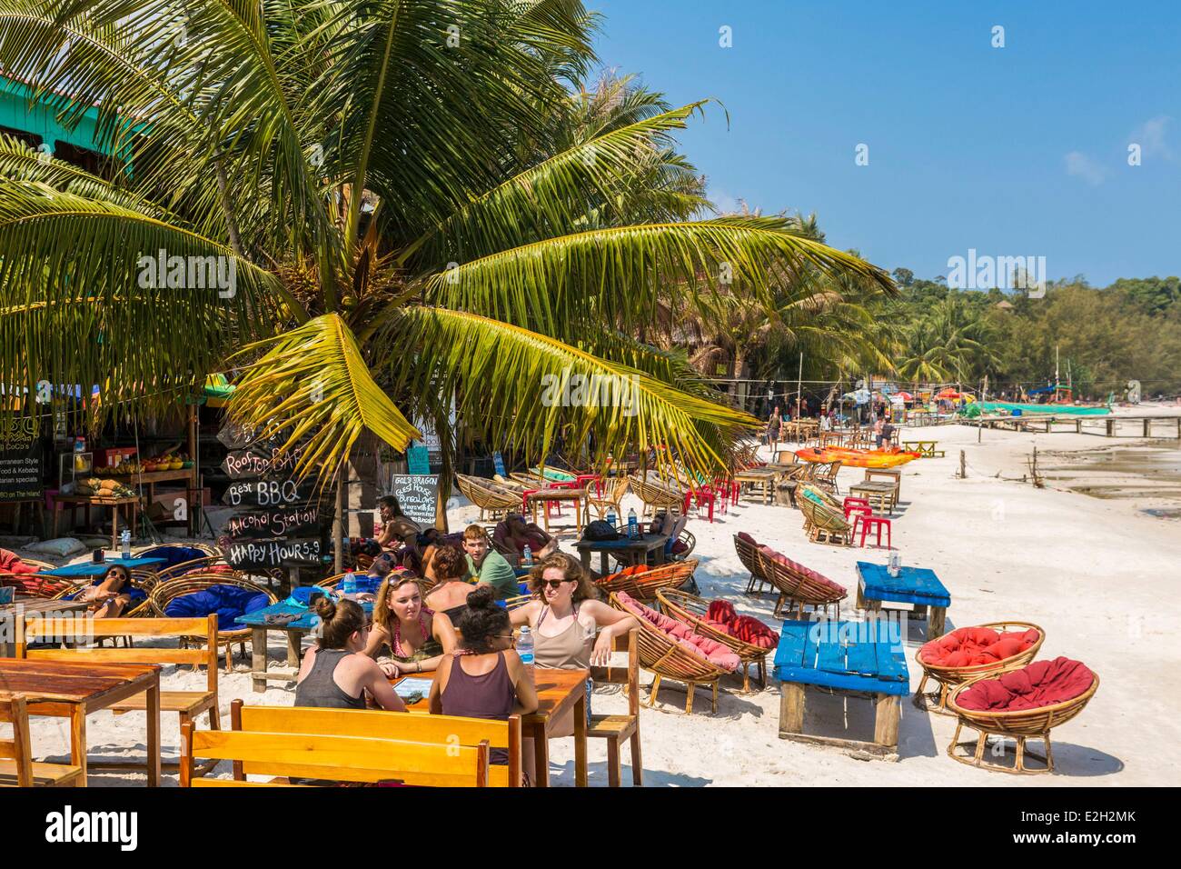La côte Sud Cambodge Sihanoukville province Kompong chanson l'île de Koh Rong Koh Toch ou Koh Tui beach Banque D'Images