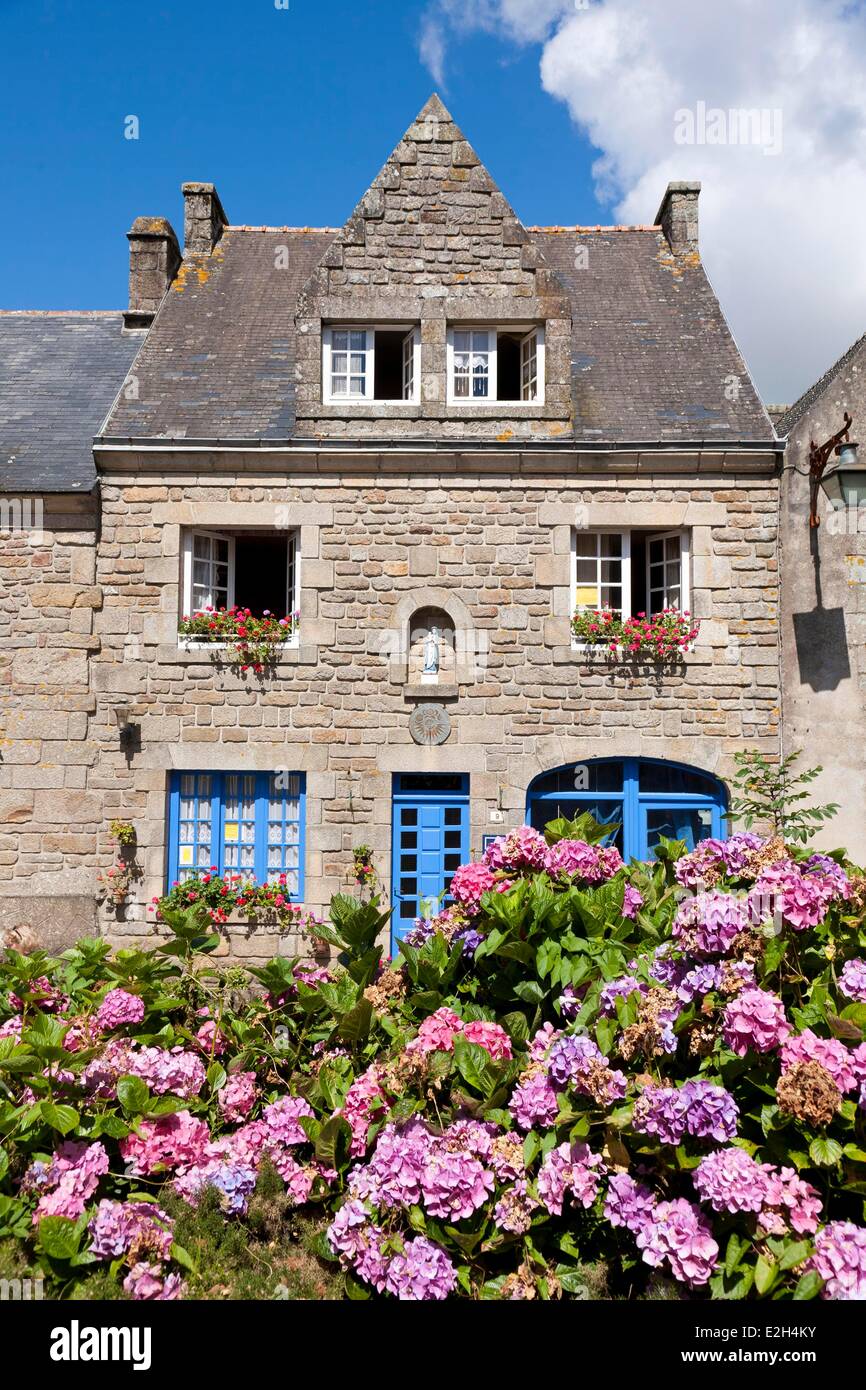 Finistere Locronan étiqueté Les Plus Beaux Villages de France (Les Plus Beaux Villages de France) Banque D'Images