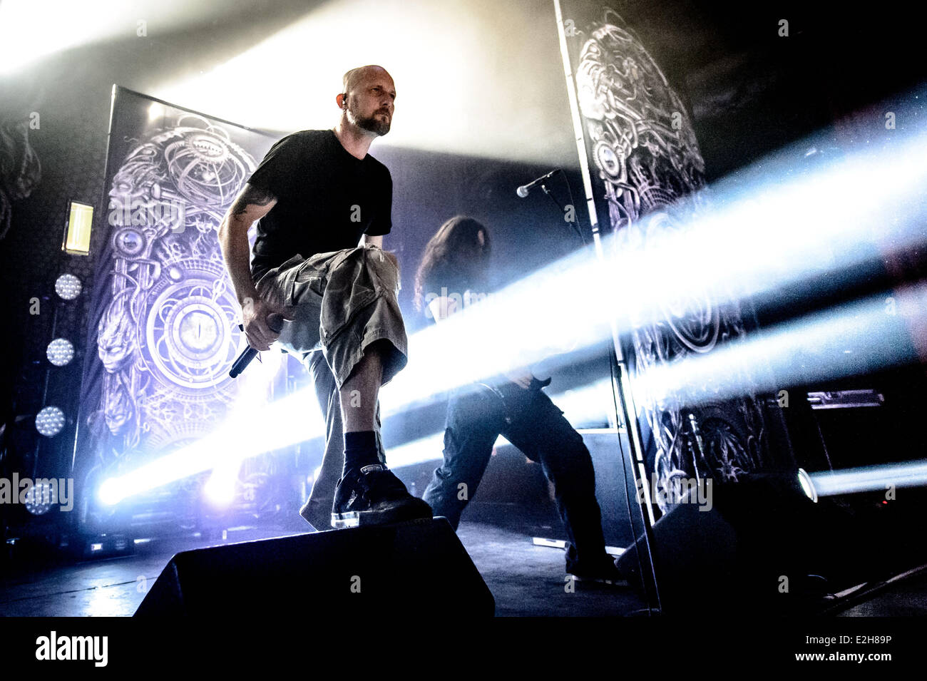 Toronto, Ontario, Canada. 19 Juin, 2014. JENS KIDMAN chanteur du groupe de metal suédois de 'Meshuggah' effectue live sound Academy. Crédit : Igor/Vidyashev ZUMAPRESS.com/Alamy Live News Banque D'Images