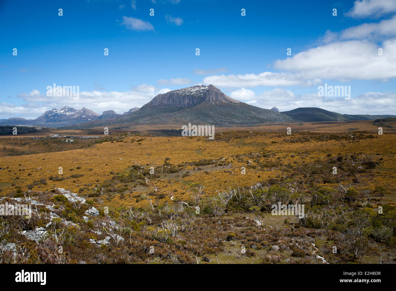 Cradle Mountain Lake St Clair National Park la Tasmanie en Australie à la recherche vers le mont Pelion West Banque D'Images