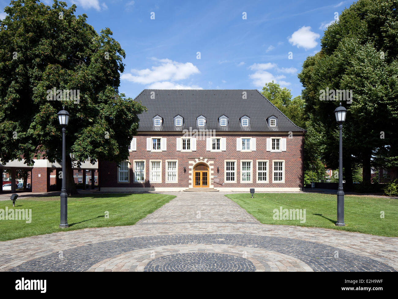 Le château Schloss Ahaus, basse-cour, tribunal de district, Ahaus, Münsterland, Rhénanie du Nord-Westphalie, Allemagne Banque D'Images