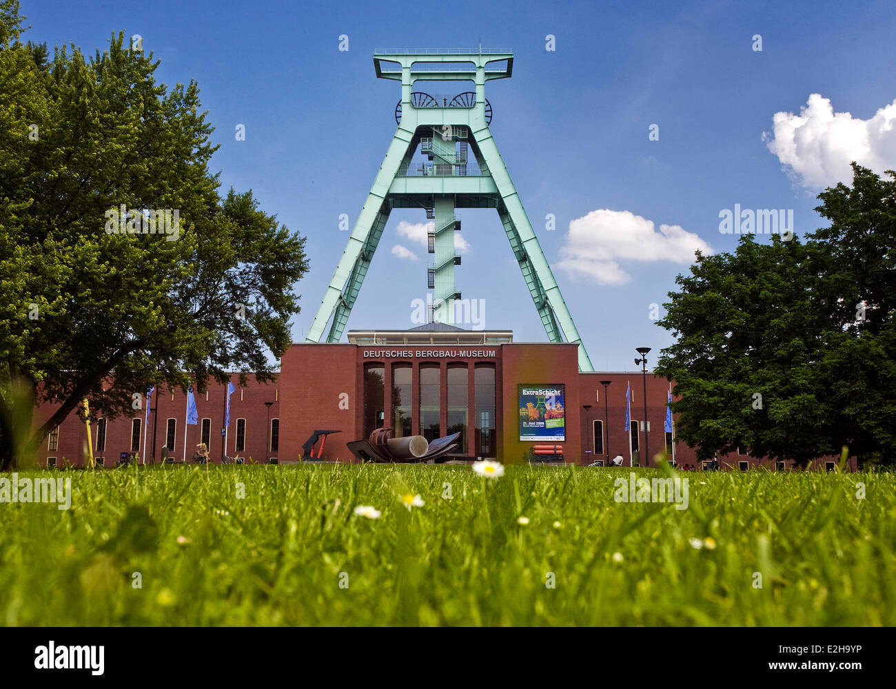 Chevalement, Musée allemand de la mine, de la Ruhr, Bochum, Rhénanie du Nord-Westphalie, Allemagne Banque D'Images