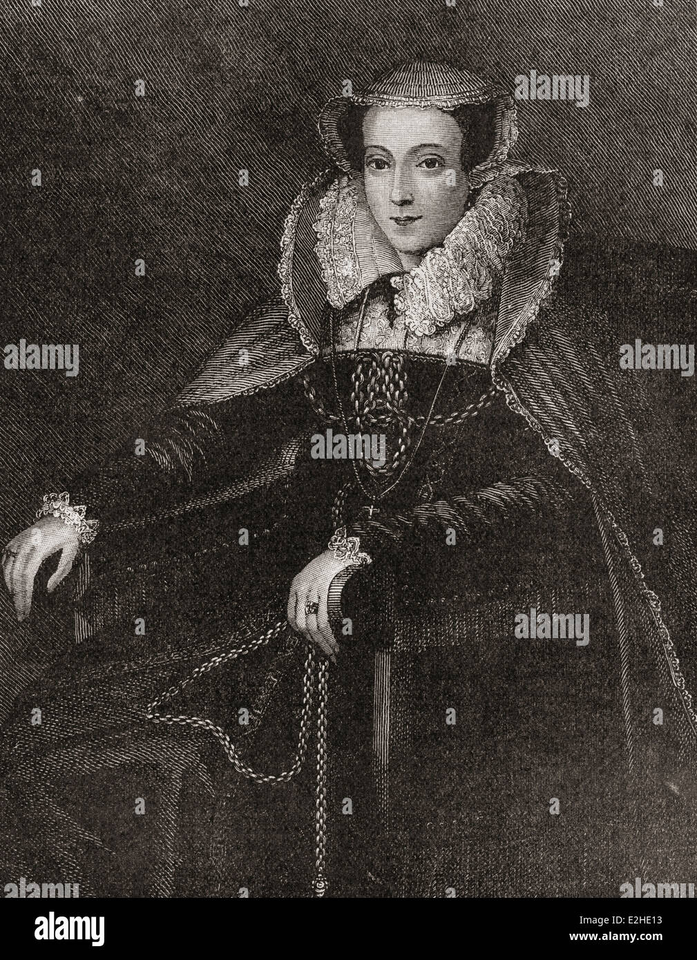 Marie, Reine d'Écosse, 1542 - 1587, alias Mary Stuart ou Marie d'Écosse. Banque D'Images