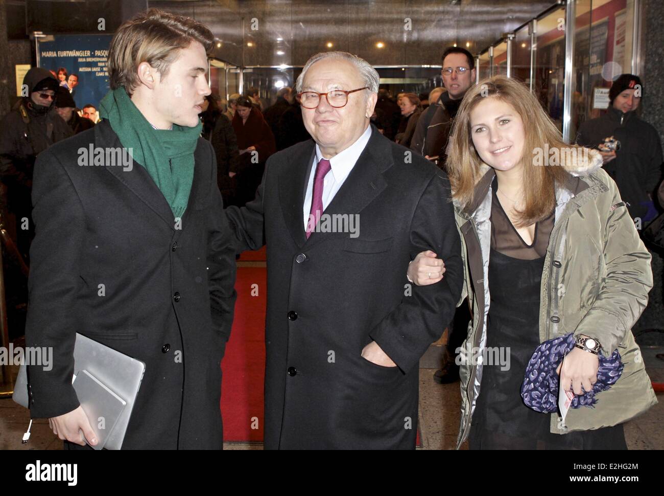 Jacob Burda, Burda Hubert Burda, Elisabeth à Geruechte...Geruechte... première mondiale au Theater am Kurfuerstendamm à Charlottenburg. Où : Berlin, Allemagne Quand : 13 Jan 2013 Banque D'Images