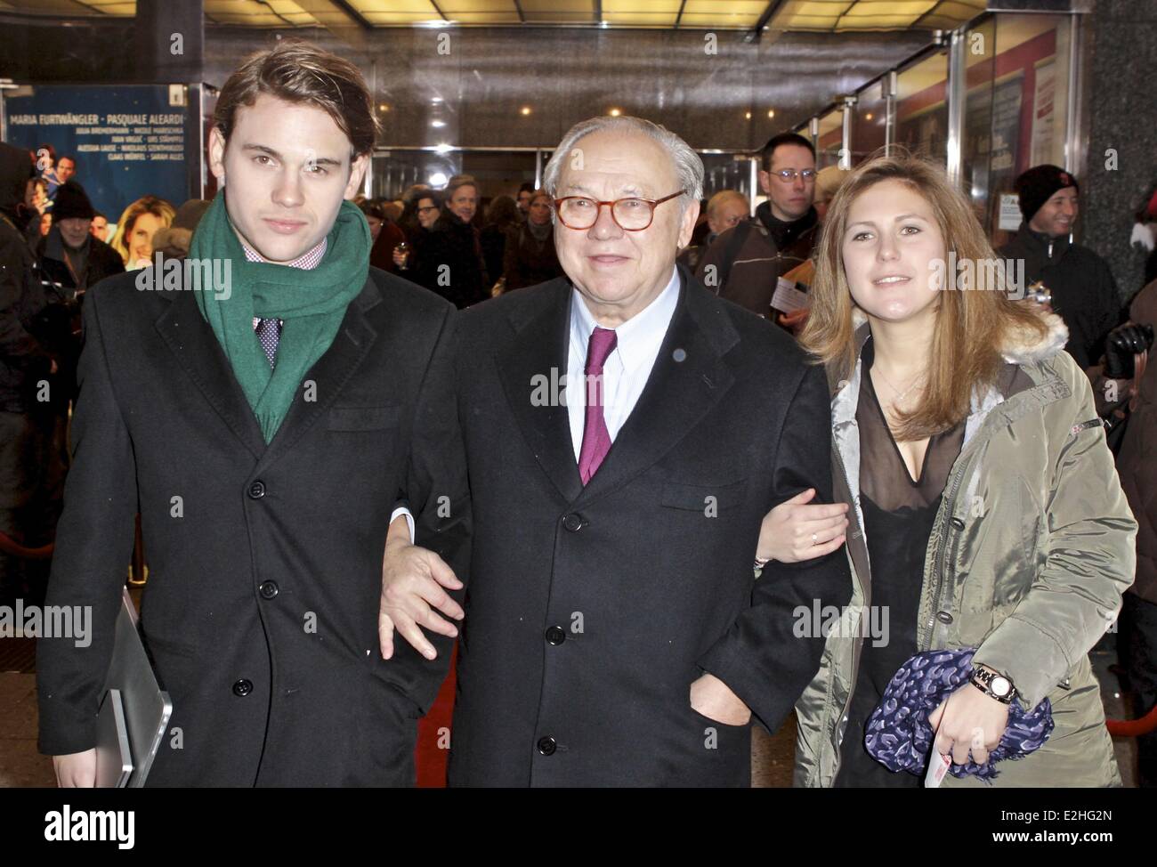 Jacob Burda, Burda Hubert Burda, Elisabeth à Geruechte...Geruechte... première mondiale au Theater am Kurfuerstendamm à Charlottenburg. Où : Berlin, Allemagne Quand : 13 Jan 2013 Banque D'Images