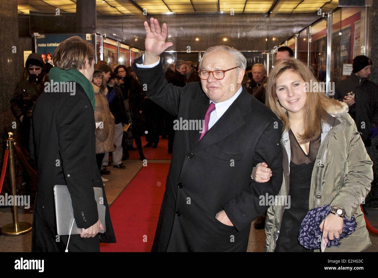 Jacob Burda, Burda Hubert Burda, Elisabeth à Geruechte...Geruechte... première mondiale au Theater am Kurfuerstendamm à Charlottenburg. Où : Berlin, Allemagne Quand : 13 Jan 2013 Banque D'Images