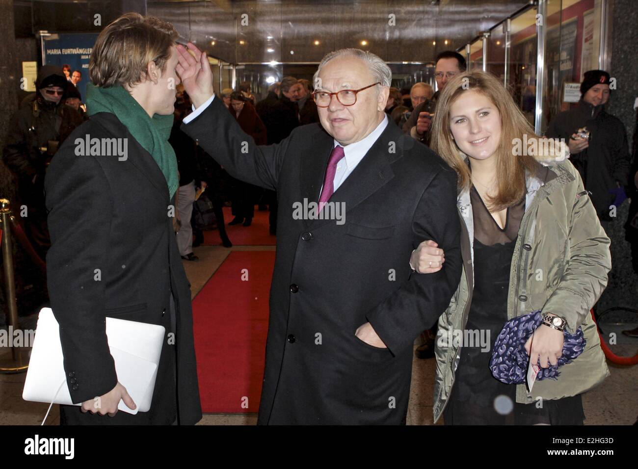 Jacob Burda, Burda Hubert Burda, Elisabeth à Geruechte...Geruechte... première mondiale au Theater am Kurfuerstendamm à Charlottenburg. Où : Berlin, Allemagne Quand : 13 Jan 2013 Banque D'Images