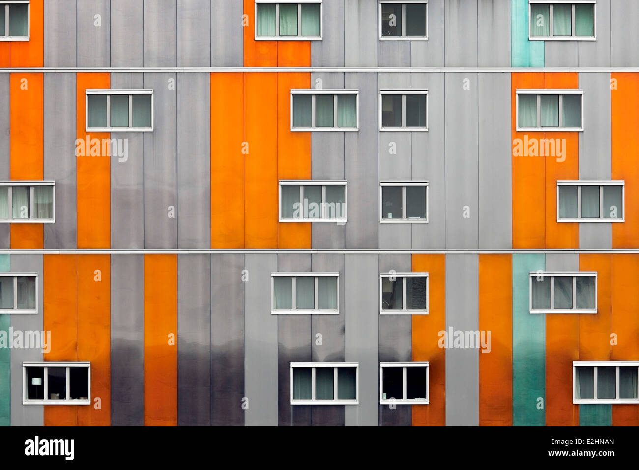 La façade de l'immeuble moderne, Nantes, France Banque D'Images