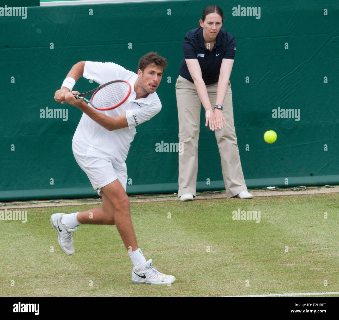 Stoke Park, dans le Buckinghamshire. 19 Juin, 2014. Robin Haase au Boodles Le Tennis Challenge - La Boodles - à Stoke Park dans le Buckinghamshire, le 19 juin 2014 Crédit : Brian jordan/Alamy Live News Banque D'Images