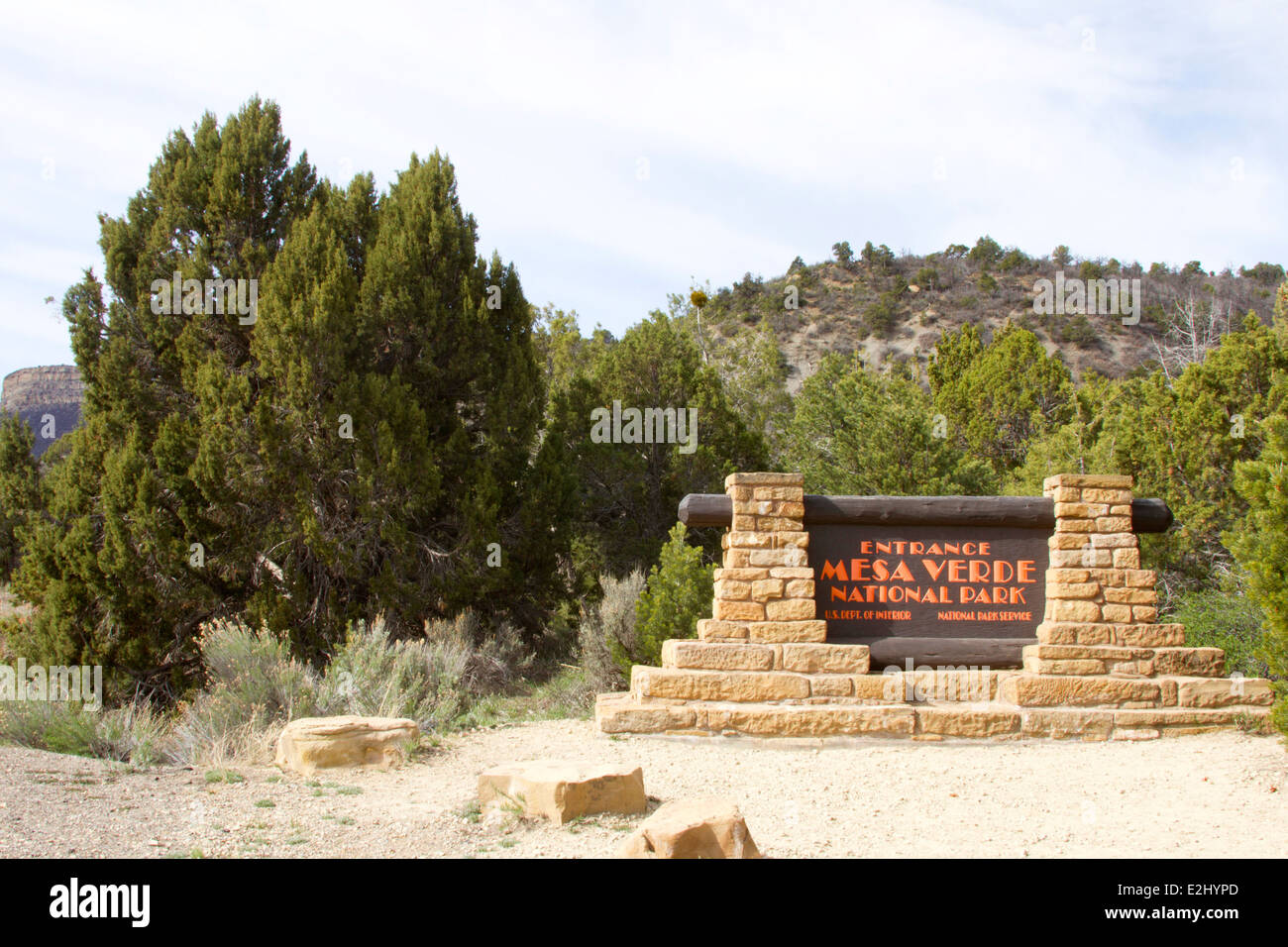 Entrée de Mesa Verde National Park - un site du patrimoine mondial Banque D'Images