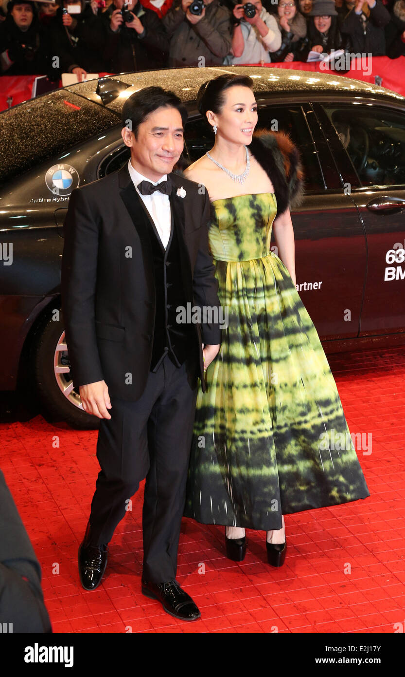 Zhang Ziyi und Tony Leung Chiu Wai au 63e Festival International du Film de Berlin (Berlinale) - Yi Dai Zong Shi/Le Grand Maître premiere et ouverture du festival - Tapis Rouge/ Roter Teppich au Berlinale Palast de Potsdamer Platz à Mitte. Où : Berlin, Allemagne Quand : 07 Oct 2013 Banque D'Images