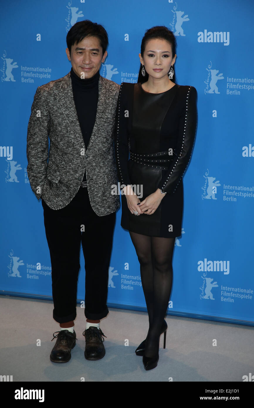 Tony Leung et Zhang Ziyi au 63e Festival International du Film de Berlin (Berlinale) - Yi Dai Zong Shi/Le Grand Maître photocall - Grand Hyatt Hotel à Potsdamer Platz. Où : Berlin, Allemagne Quand : 07 Oct 2013 Banque D'Images
