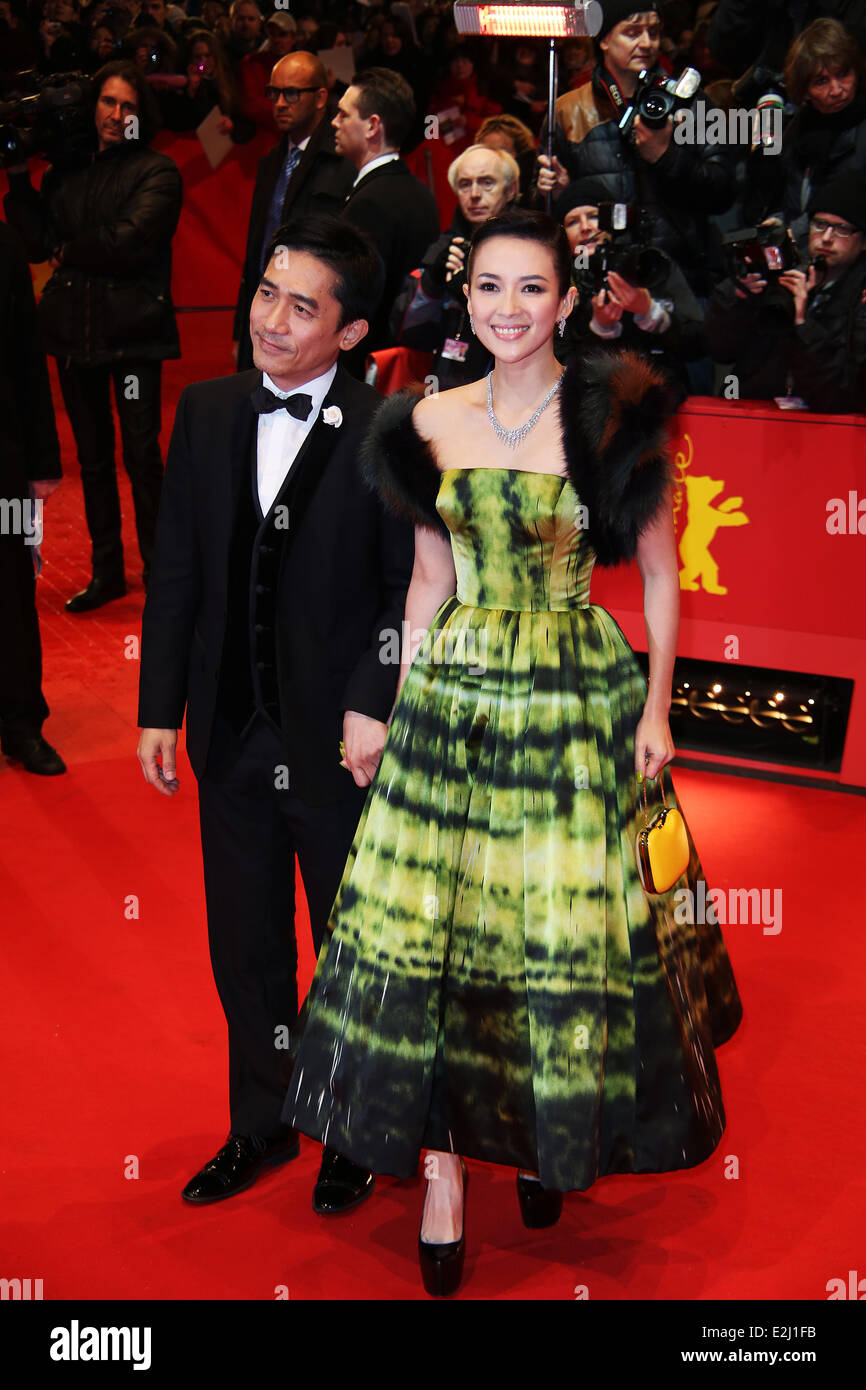 Tony Leung et Zhang Ziyi au 63e Festival International du Film de Berlin (Berlinale) - Yi Dai Zong Shi/Le Grand Maître premiere et ouverture du festival - Tapis Rouge/ Roter Teppich au Berlinale Palast de Potsdamer Platz à Mitte. Où : Berlin, Allemagne Quand : 07 Oct 2013 Banque D'Images