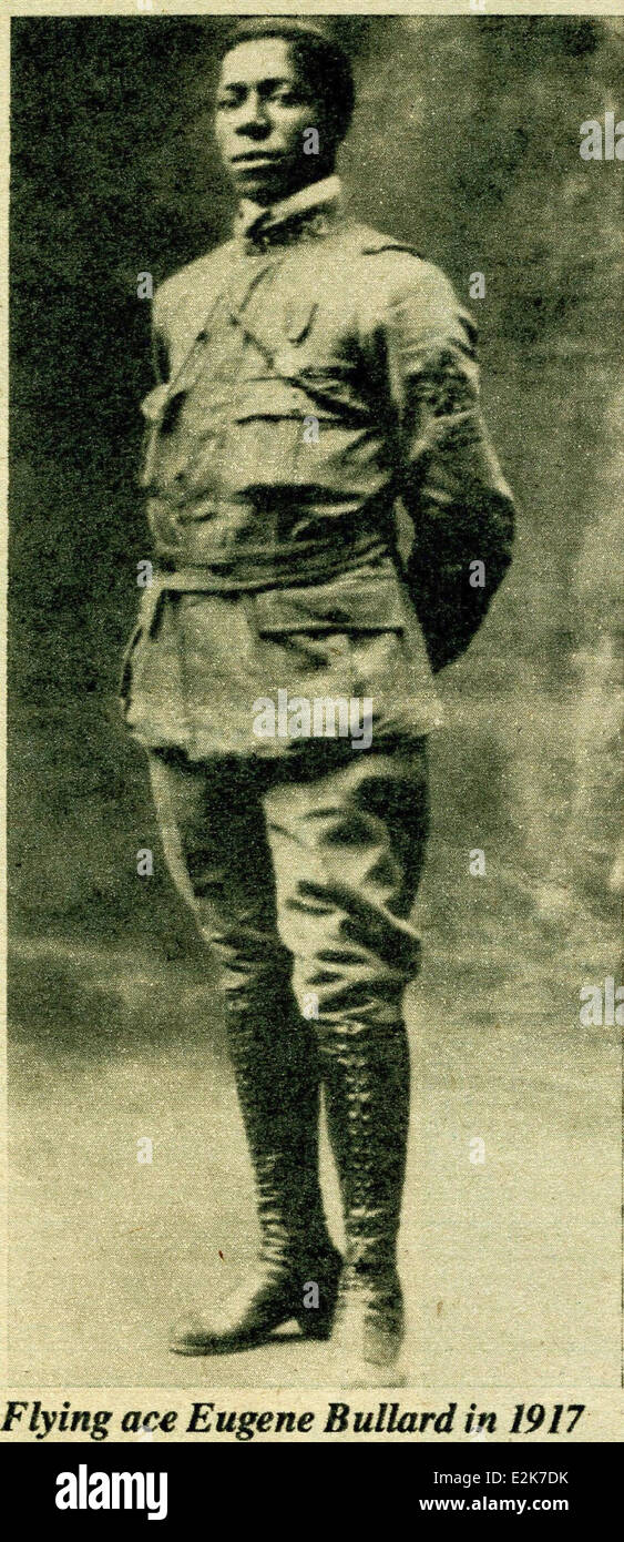 Eugene Bullard est le premier pilote de combat afro-américain, servant pendant la première Guerre mondiale avec l'armée de l'air française. Ses contributions à l'aviation ont contribué à ouvrir la voie au succès ultérieur des Tuskegee Airmen pendant la seconde Guerre mondiale. Banque D'Images