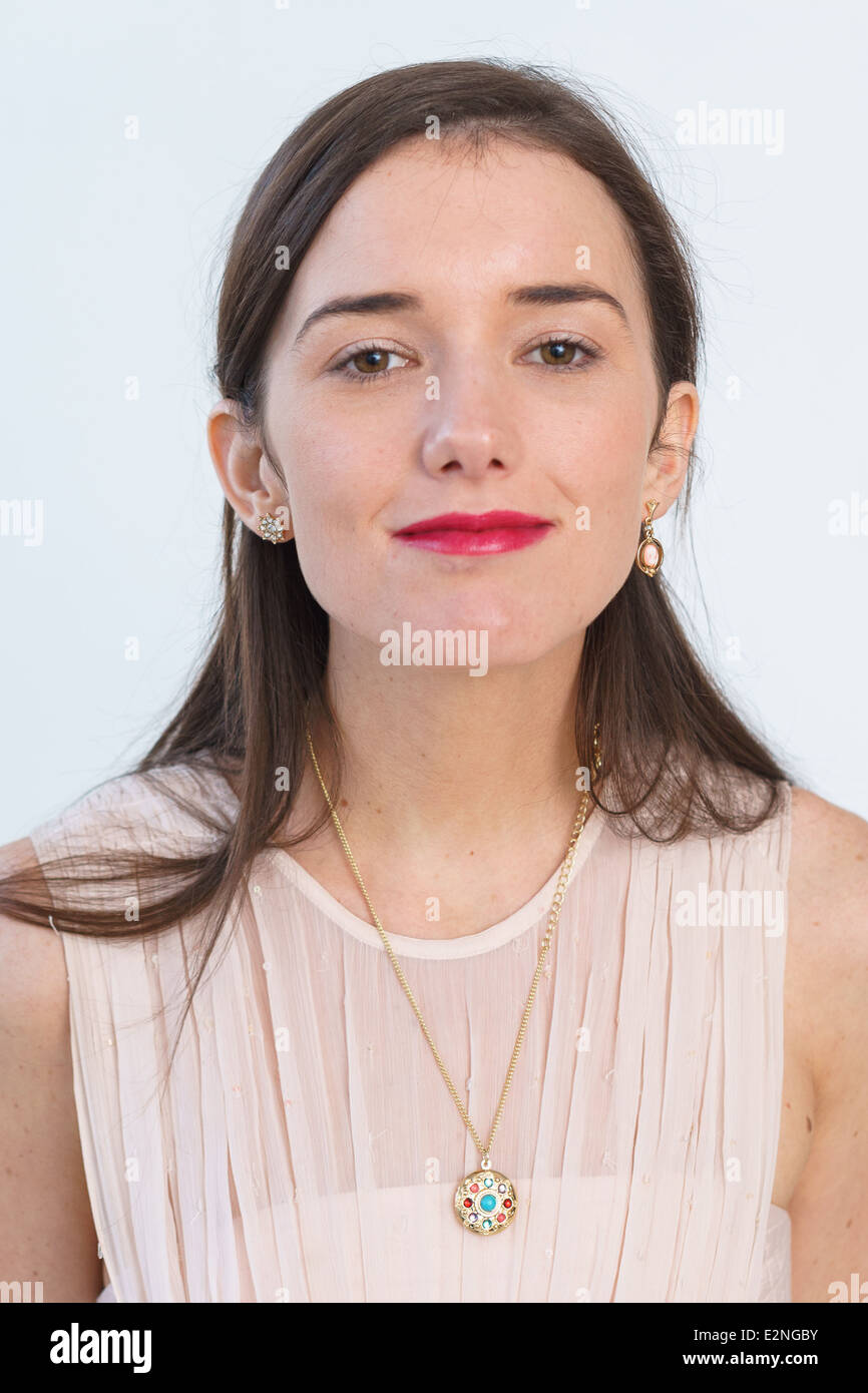 Kick Kennedy tête de tir à la répétition de Pie, une pièce écrite et dirigée par Jillian Leigh. Banque D'Images