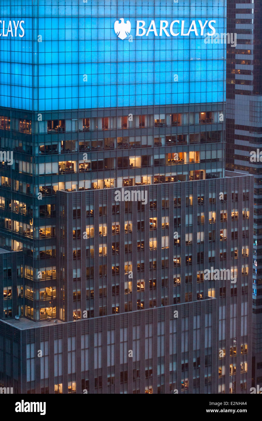 Bâtiment de la Barclays à Midtown Manhattan Banque D'Images