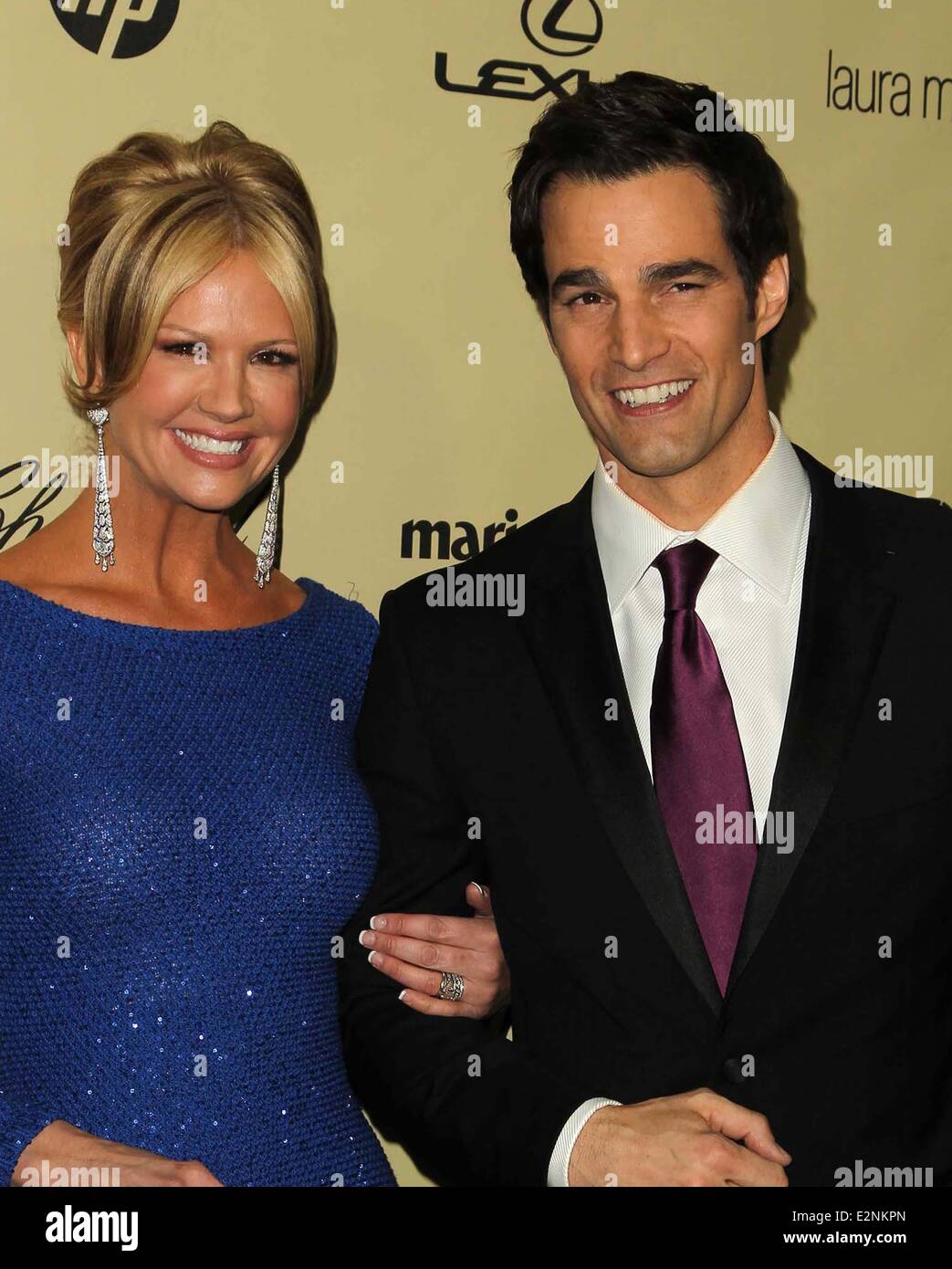 La Weinstein Company's 2013 Golden Globe Awards Party Avec : Nancy O'Dell,Rob Marciano Où : Los Angeles, California, United States Quand : 13 Jan 2013 Banque D'Images