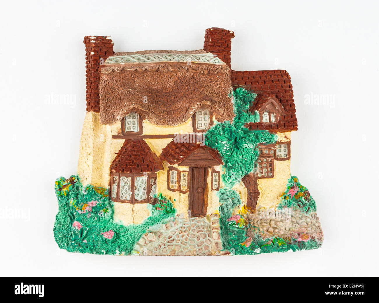 Plâtre coloré Figure Cottage. Banque D'Images