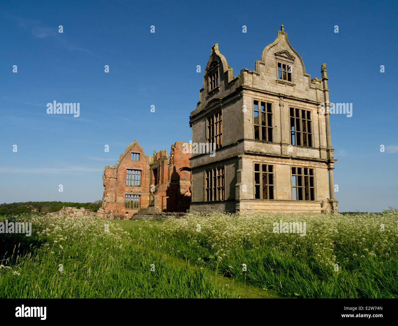Ruines du château de Moreton Corbet, Shropshire, Angleterre. Banque D'Images