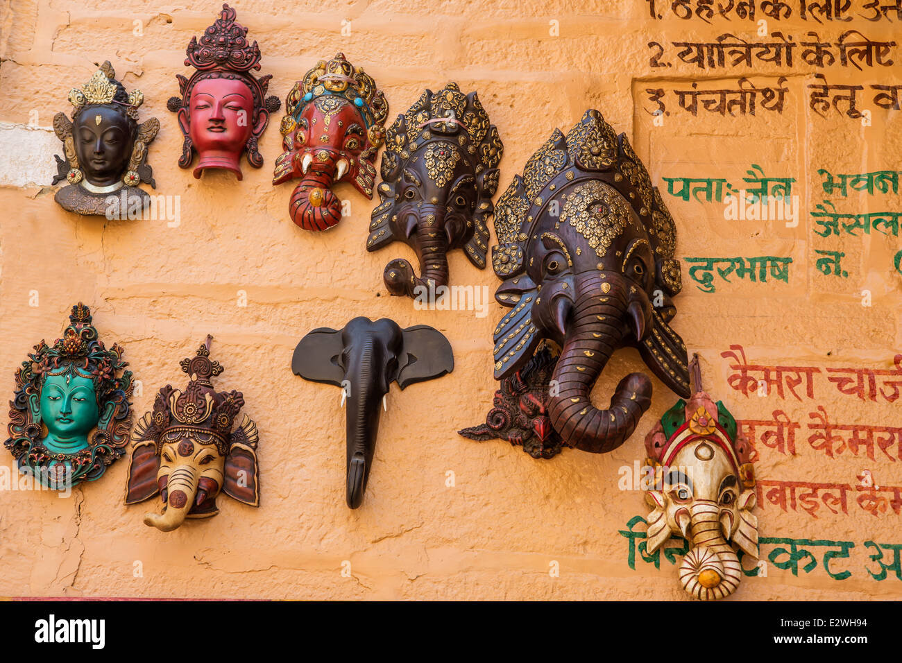 Dieux saints de l'Hindouisme en Inde, Rajasthan Banque D'Images