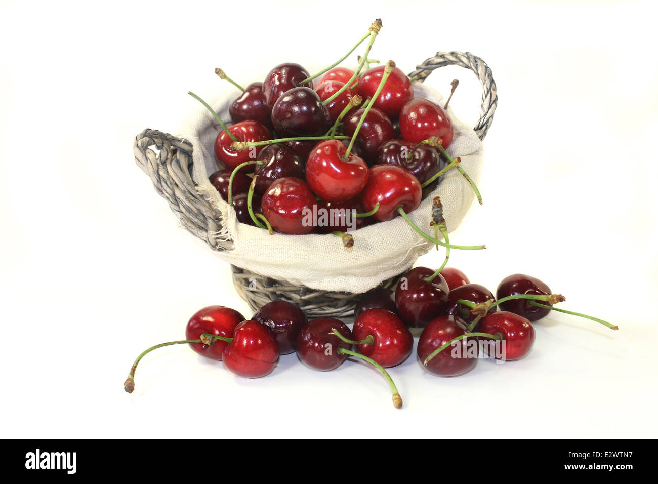 Cerises rouges sur un Banque de photographies et d’images à haute ...