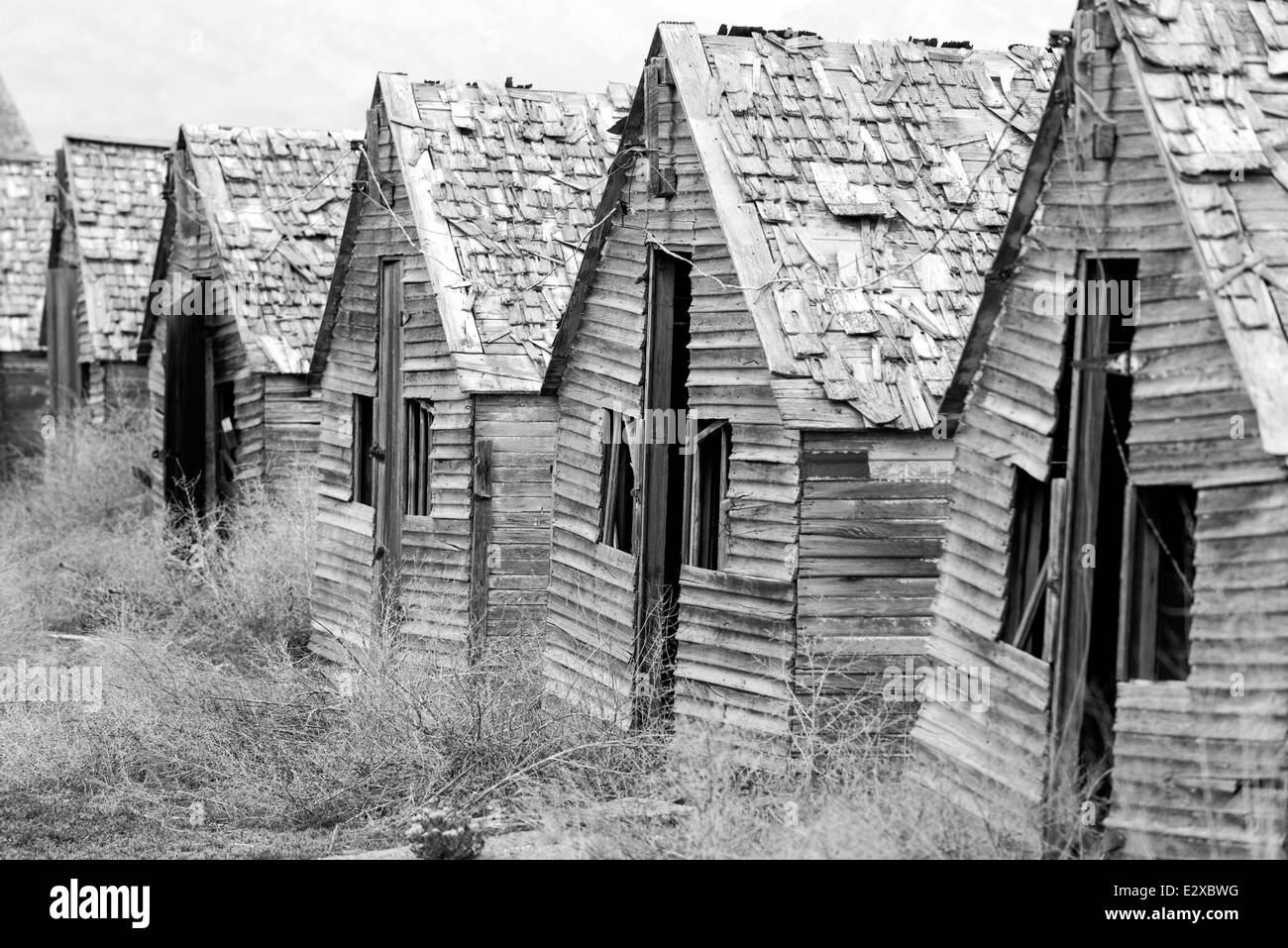 Vieux hangars des animaux dans une ferme près de Centerfield, Utah. Banque D'Images