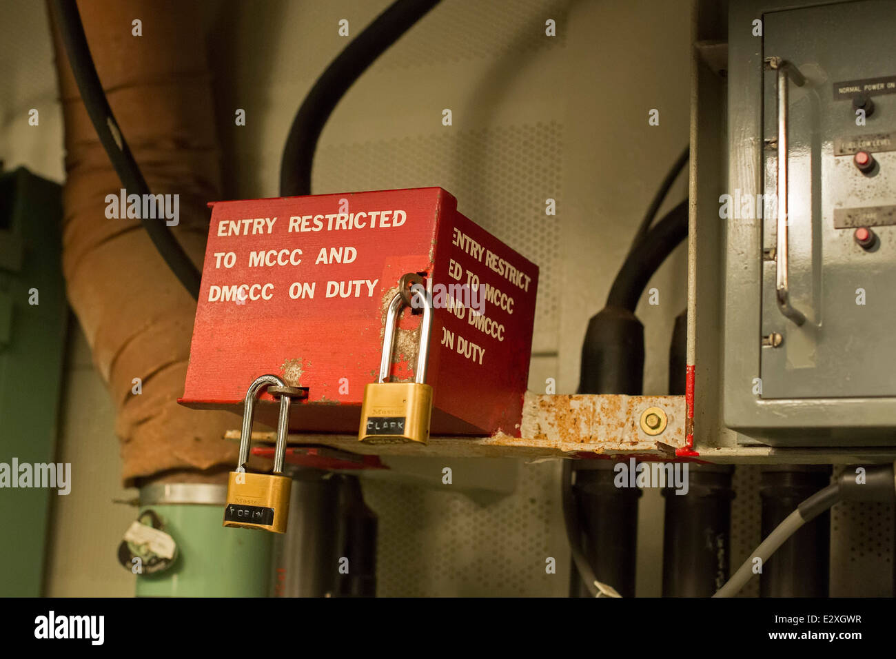 Le Ronald Reagan de missiles Minuteman State Historic Site, un centre de contrôle de lancement qui contrôlait 10 missiles nucléaires. Banque D'Images