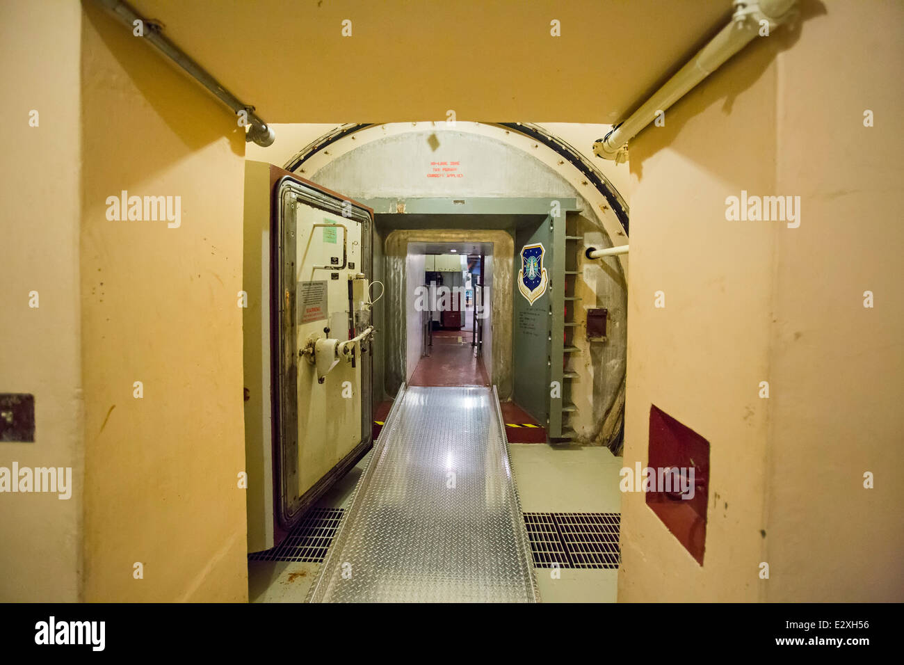 Le Ronald Reagan de missiles Minuteman State Historic Site, un centre de contrôle de lancement qui contrôlait 10 missiles nucléaires. Banque D'Images