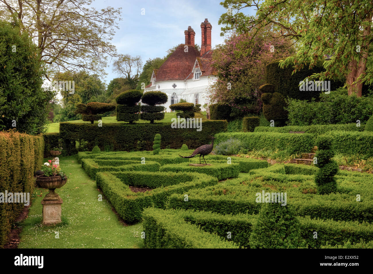 Houghton Lodge, Stockbridge, Hampshire, Angleterre, Royaume-Uni Banque D'Images