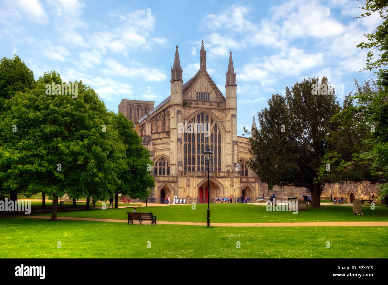 La cathédrale de Winchester, Winchester, Hampshire, Angleterre, Royaume-Uni Banque D'Images