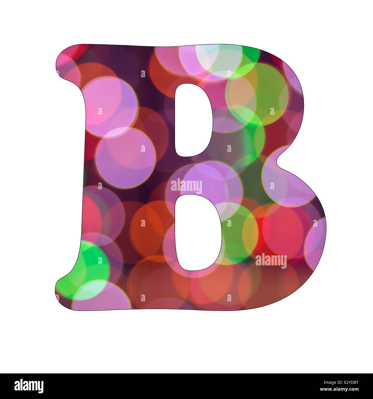 La lettre 'B' de l'Alphabet Bokeh Banque D'Images