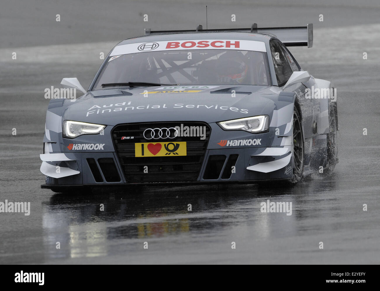 DTM (championnat allemand de voitures de tourisme), Hockenheim 2013 - Des équipes de tester leurs voitures et pilotes et de réglage fin pour le match d'ouverture le 5 mai En vedette : Filipe ALBUQUERQUE (Portugal) - Audi DTM Où : Hockenheim, Allemagne Quand : 09 Avr 2013 Banque D'Images