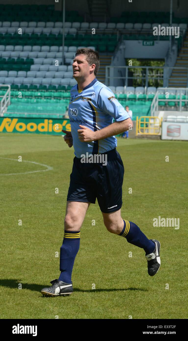 Bernard Dunne Celebrity classique de football Shamrock Rovers vs All Stars à Tallaght Stadium comprend : Niall Quinn Où : Dublin, Irlande Quand : 08 Juin 2013 Banque D'Images