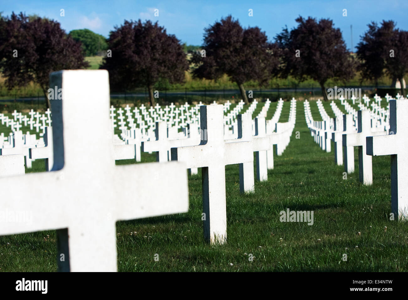 La Targette de guerre britannique et française cimetières France Banque D'Images