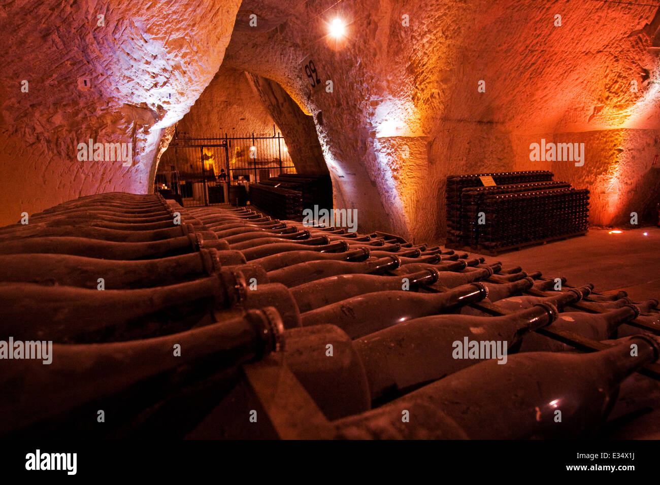 Veuve Cliquot Champagne Caves Reims France Banque D'Images