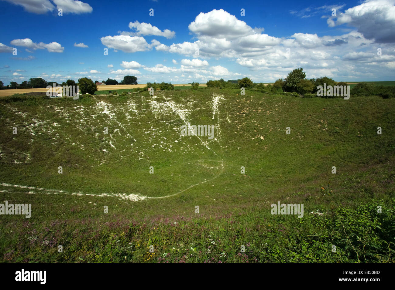 Lochnagar Crater en France Bataille de la Somme Banque D'Images