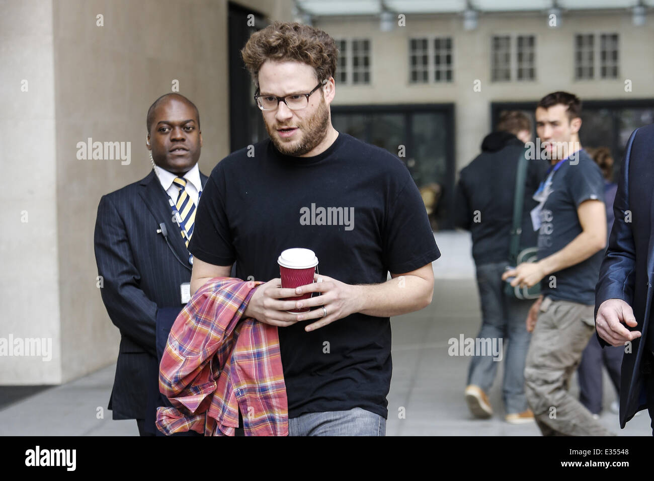 Seth Rogen en dehors de la BBC Radio 1 studios avec : Seth Rogen Où : London, Royaume-Uni Quand : 25 juin 2013 .c Banque D'Images