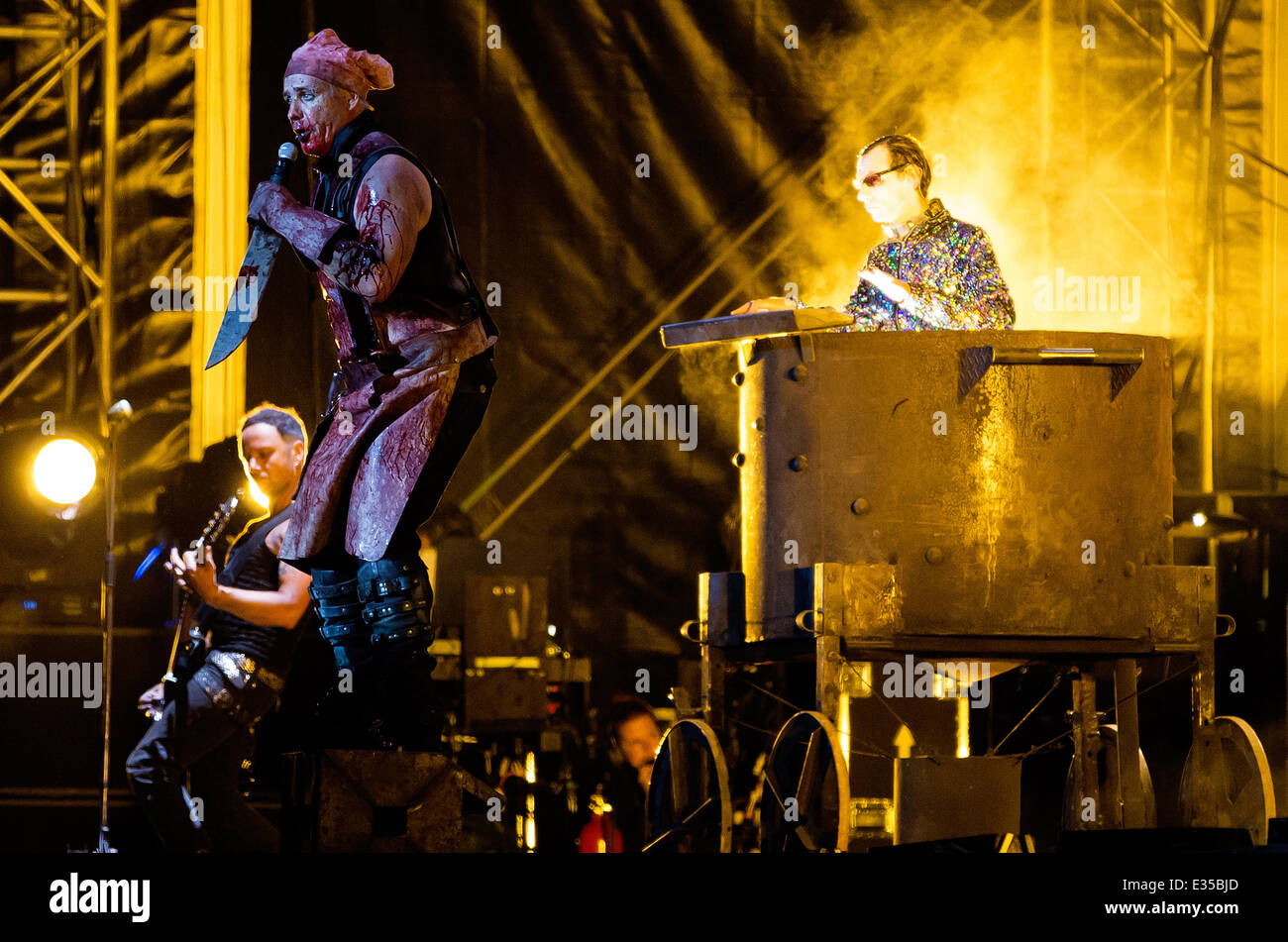 Rammstein en concert à Bravalla auteur mettant en vedette : Rammstein Où : Norrkoping, Suède Quand : 27 Juin 2013 Banque D'Images