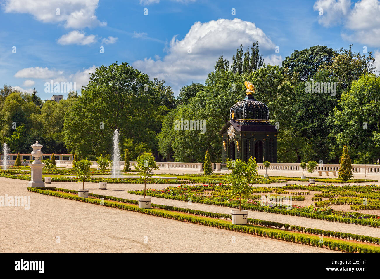 Jardin du Palais Branicki à Bialystok, Pologne. Banque D'Images