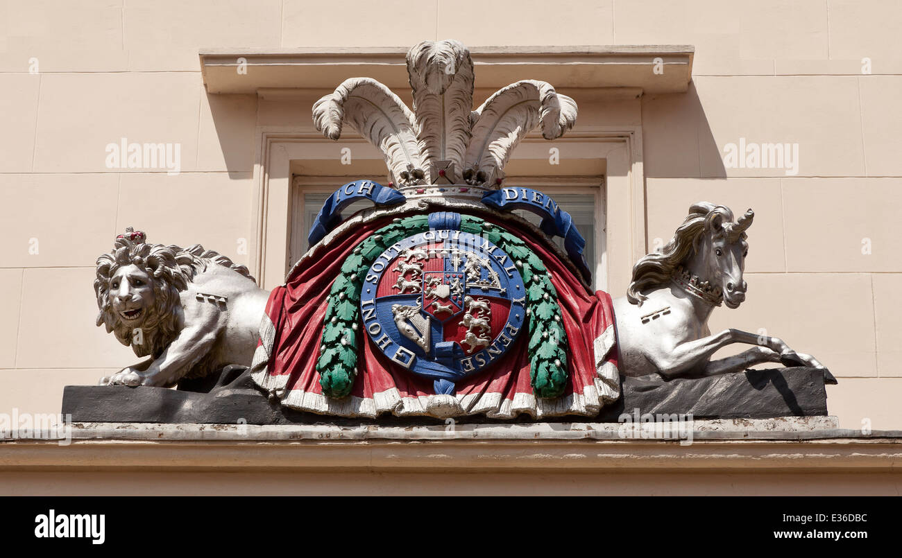 Le lion et licorne de l'Angleterre et l'Ecosse Banque D'Images