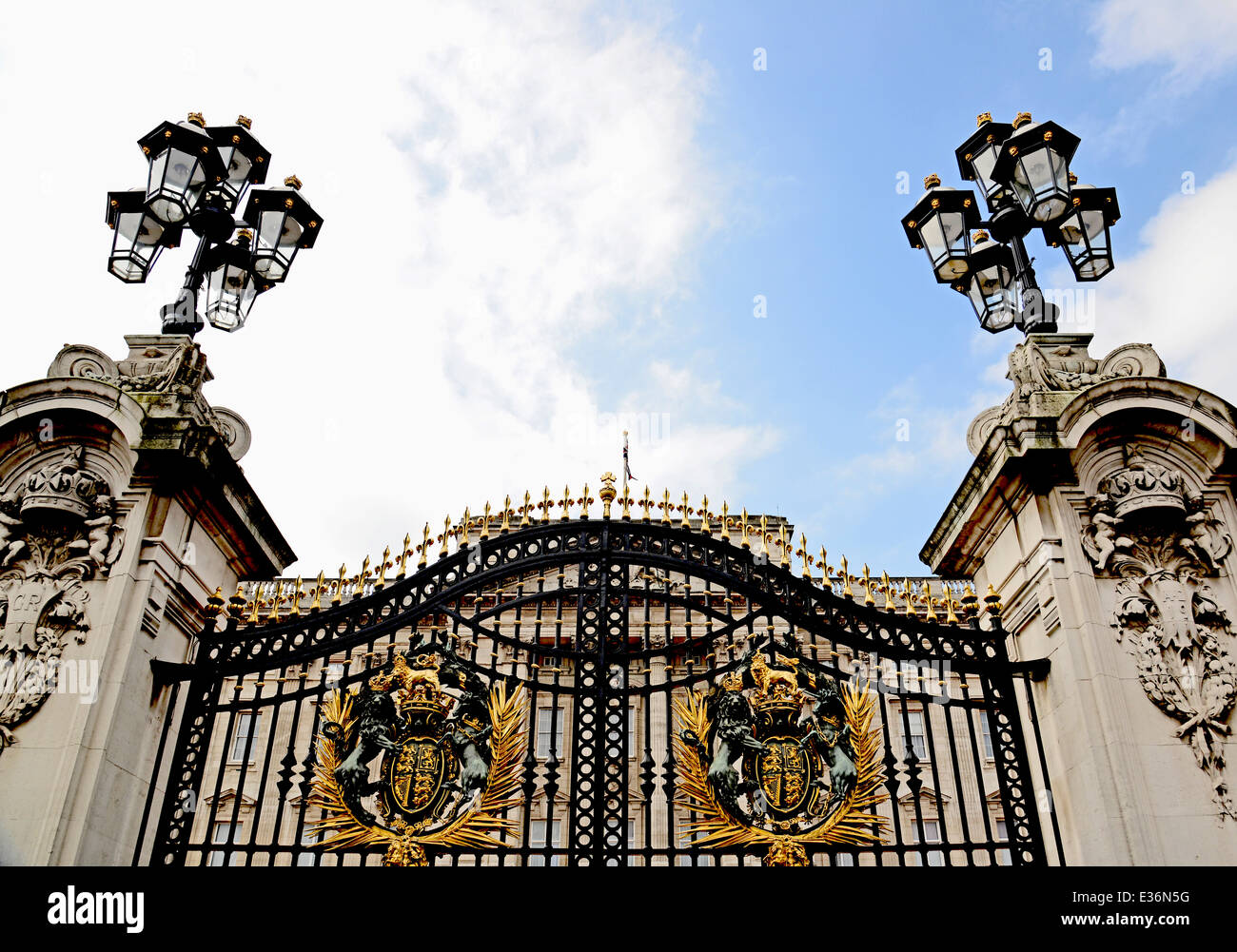 Porte d'entrée de Buckingham Palace, Londres Banque D'Images