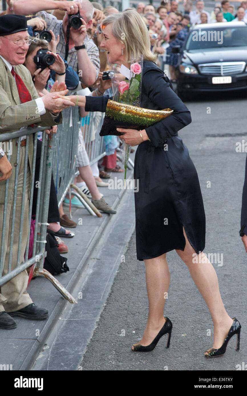 La famille royale belge assister à l'abdication de la Belgique & Concert de couronnement : La Princesse Astrid de Belgique Où : Bruxelles, Belgique Quand : 20 juillet 2013 Banque D'Images