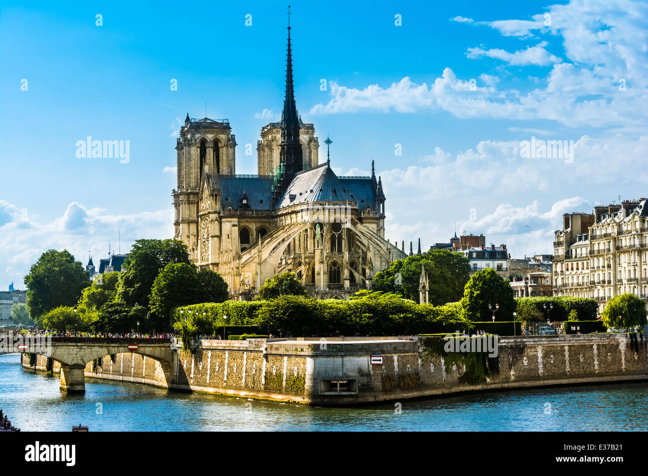 La cathédrale Notre Dame de Paris Banque D'Images