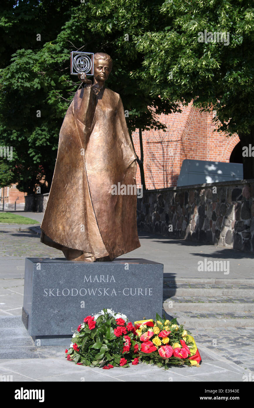 Statue de Maria Sklodowska Curie à Varsovie Banque D'Images