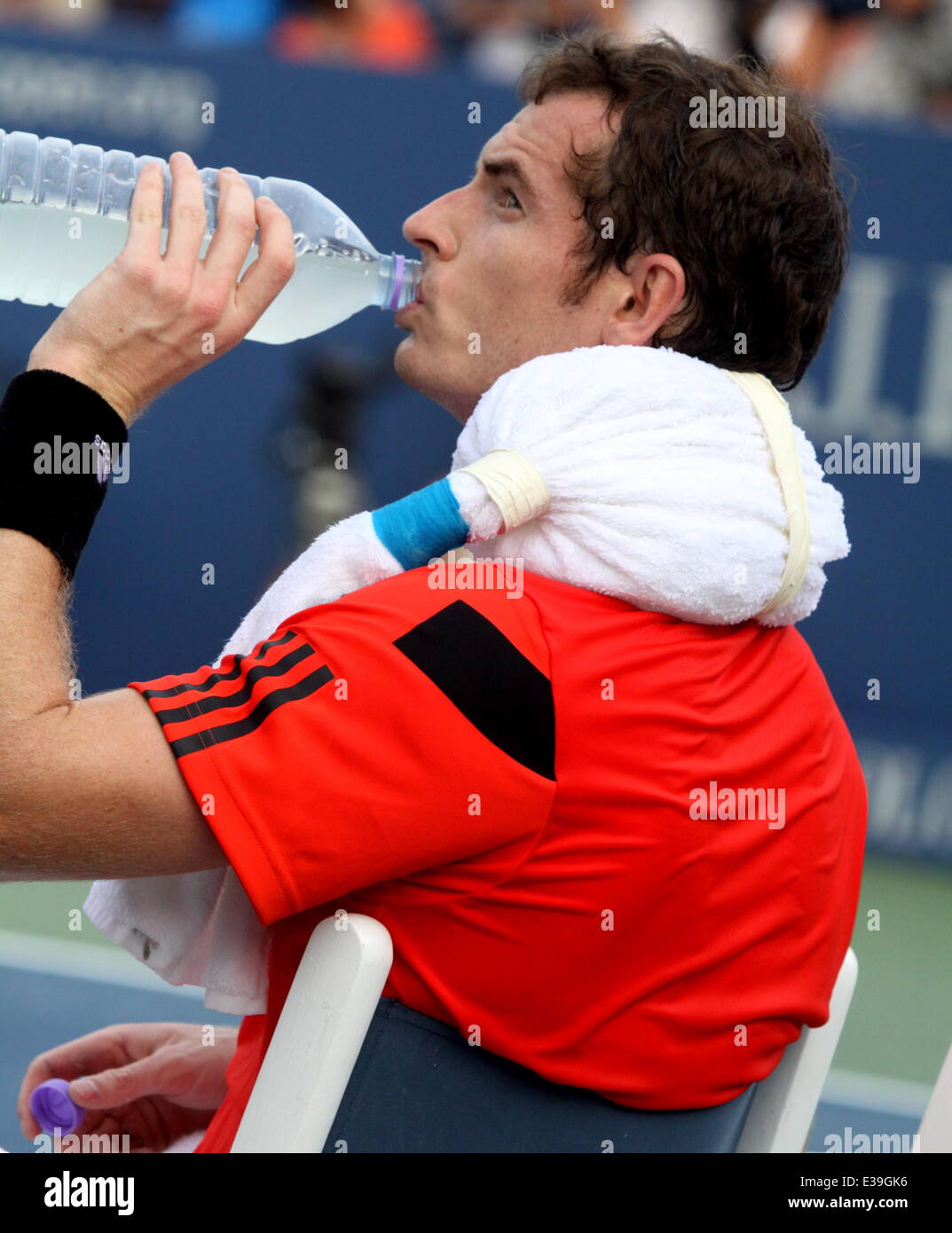 Andy Murray est victorieux sur Leonardo Mayer au US Open. Avec : Andy Murray Où : New York, NY, United States Quand : 30 août 2013 Banque D'Images