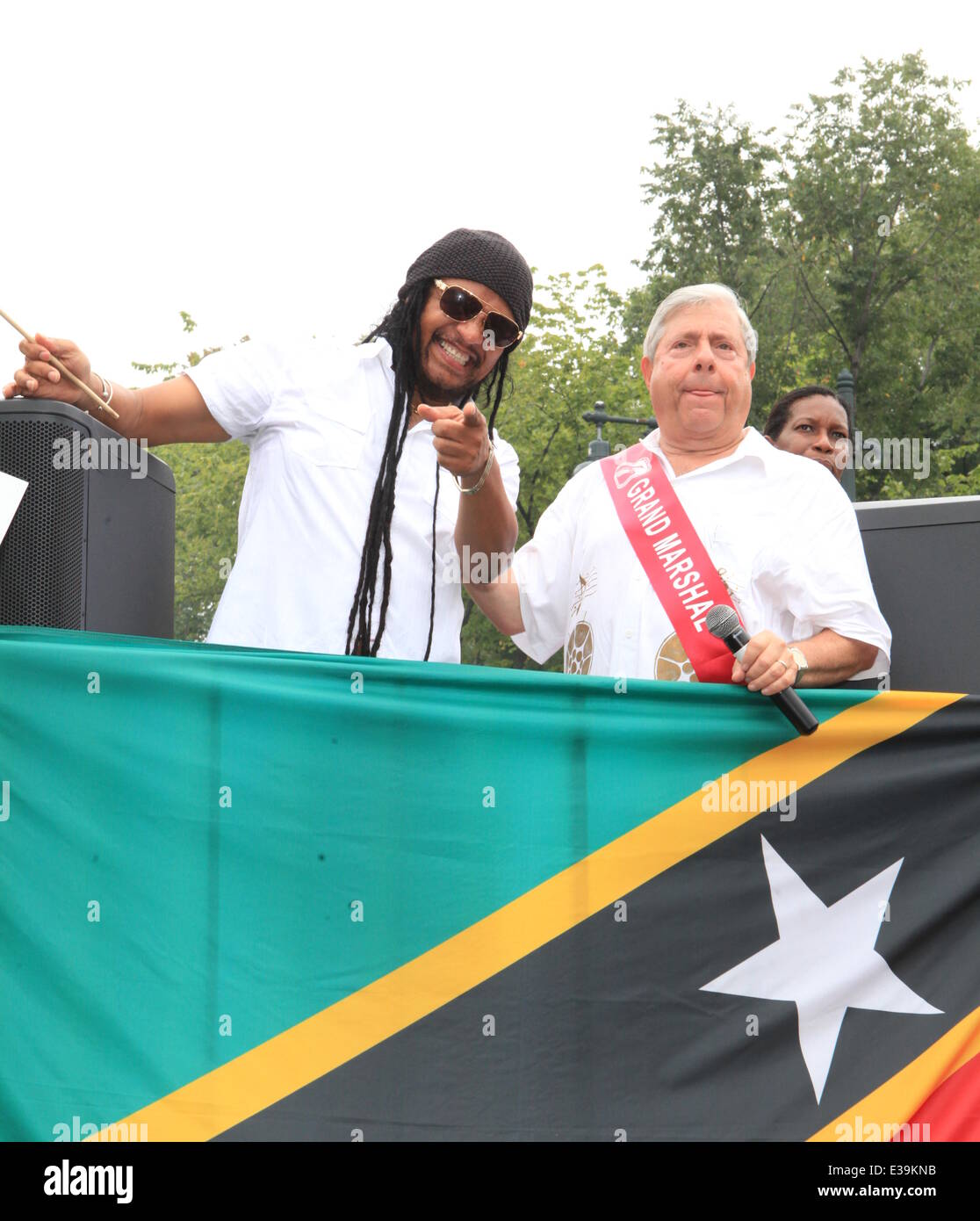 46e Journée West Indian Carnival à Crown Heights, Brooklyn comprend : Maxi Priest,Marty Markowitz Où : Brooklyn, New York, United States Quand : 02 août 2013 Banque D'Images